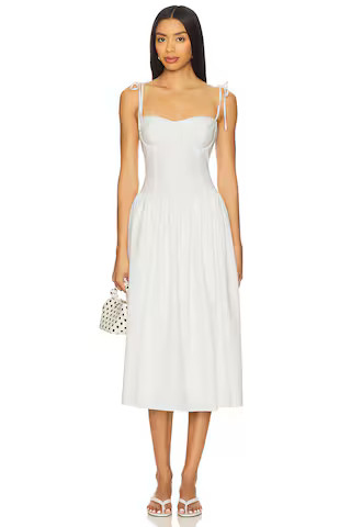 MORE TO COME Theresa Midi Corset Dress in Ivory from Revolve.com | Revolve Clothing (Global)
