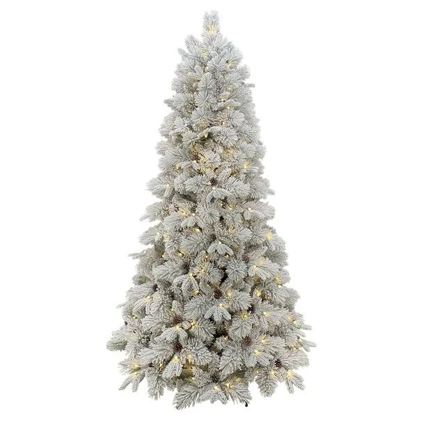 Holiday Time Flocked Prelit Bellmont Christmas Tree with Color Changing LED Lights, 7.5-feet - Wa... | Walmart (US)