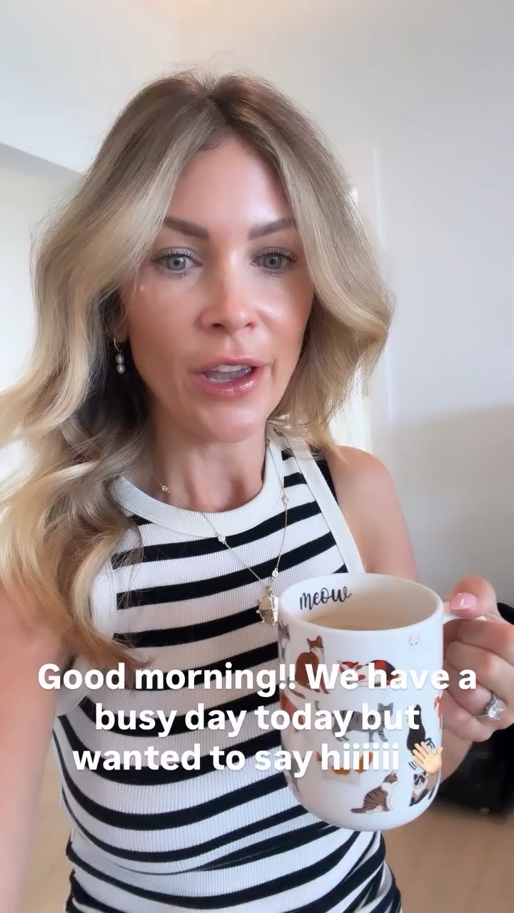Good morning!! We have a busy day today but wanted to say hiiiiii 👋🏻
My coffee mug is under $5

#LTKootd #LTKOver40 #LTKPetite