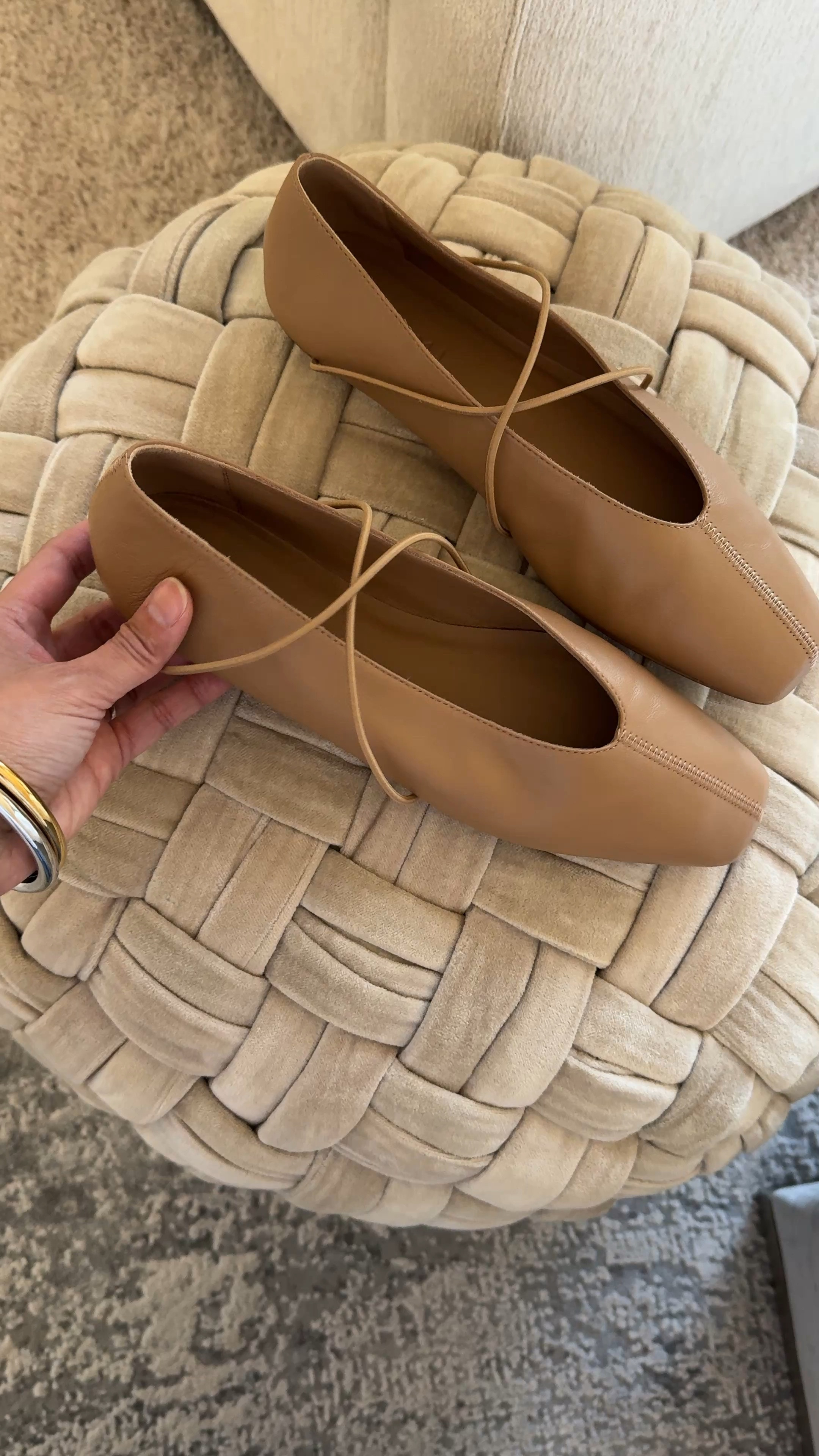 Spring shoes. Modern ballets flats. 
A beautiful shoe!!  Investment pair that I love. True to size. 
Leather feels like butter. Shoes mold to your foot. Flexible sole. Back of the heel has sueded material for a comfy fit. 


#LTKOver40 #LTKWorkwear #LTKShoeCrush