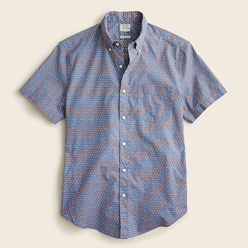 Short-sleeve Secret Wash organic cotton poplin shirt | J. Crew US