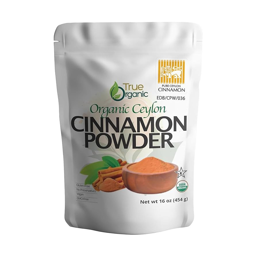 True Organic Pure Ceylon Cinnamon Powder, 1 lb, Premium Grade, Gluten Free, USDA & Kosher Certifi... | Amazon (US)