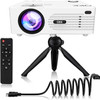 Click for more info about QKK [2020 Upgrade 4200Lux] Potable Mini Projector [with Tripod] LED Projector Full HD 1080P Suppo...