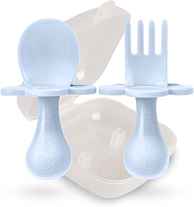 Grabease Baby Feeding Self Feeding Baby Utensils Baby Fork and Spoon, BPA-Free & Phthalate-Free f... | Amazon (US)
