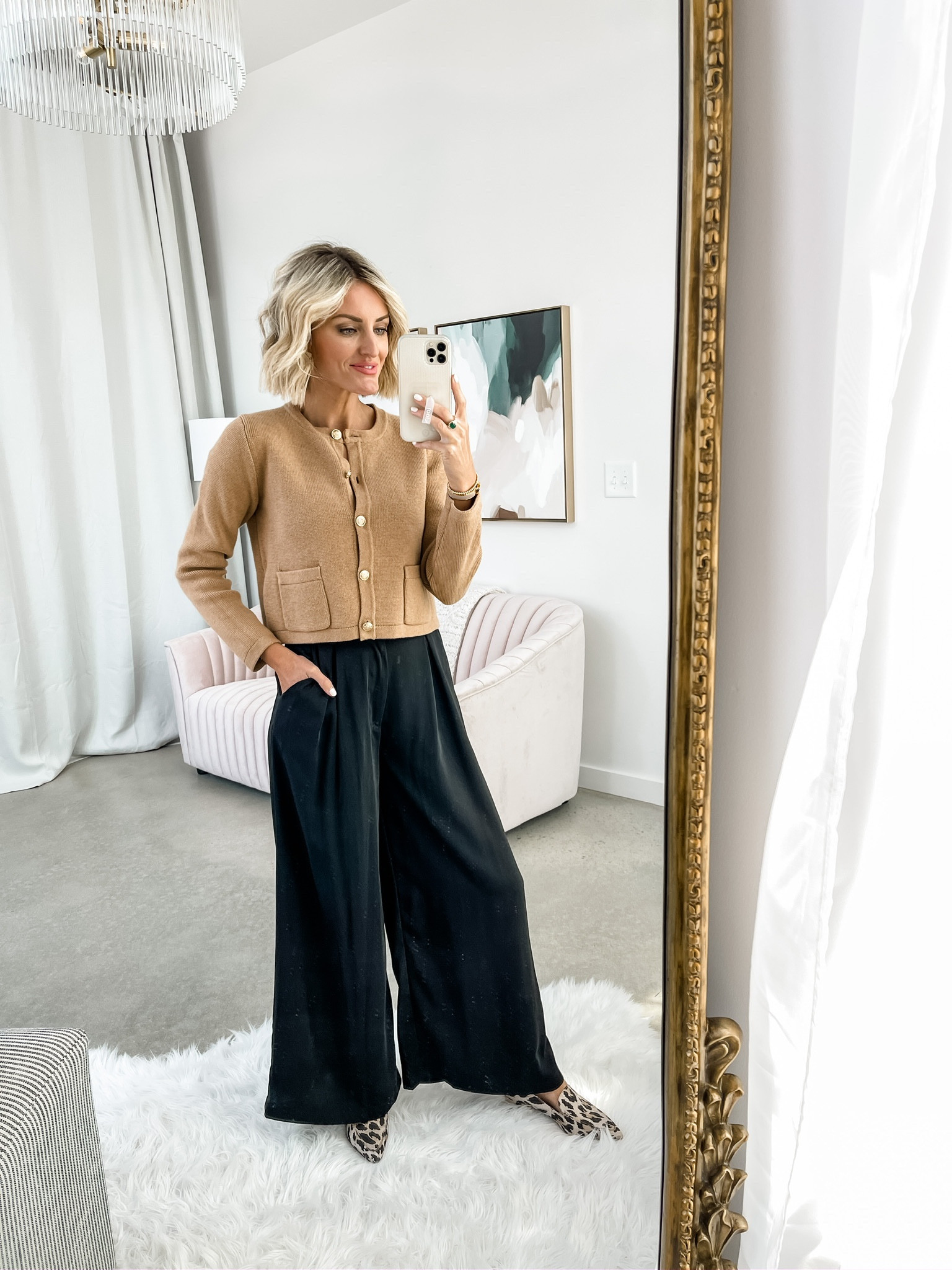 high waisted dress pants petite Black_Friday Deals CFLVAEK Flare Dress Pants Petite Women Petite 3 Button High  Waisted Work Pant Comfy Bootcut Solid Office Trousers Casual Full Length  Dressy Business Pants S Black