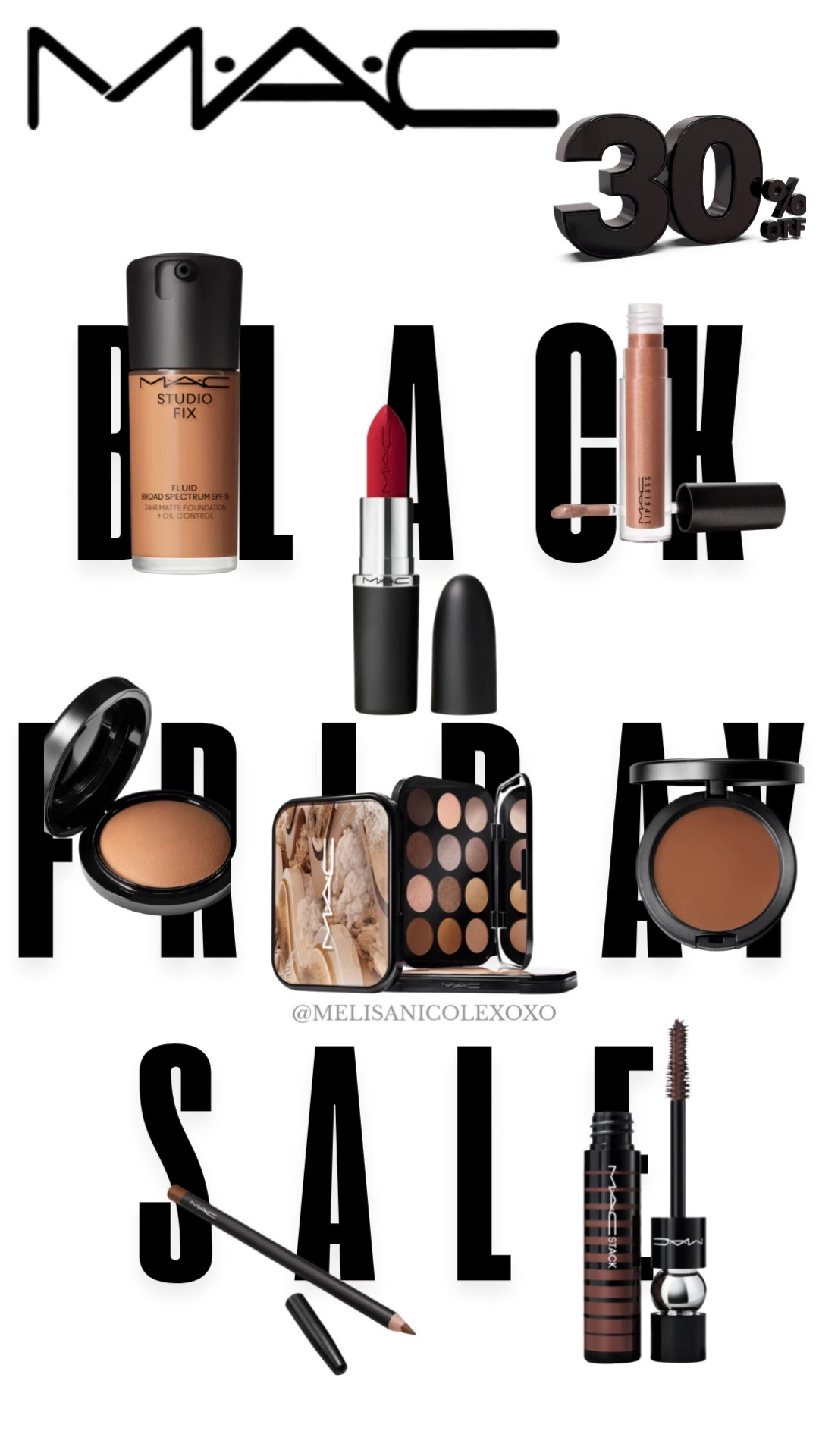 Mac cosmetics Black Friday Sale 30% off sitewide. Plus, get a FREE 4-piece gift with any $80+ purchase. #LTKMakeup

#LTKCyberWeek #LTKSaleAlert #LTKGiftGuide