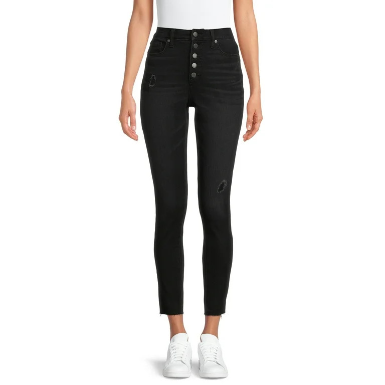 Time and Tru Women's Button Fly High Rise Curvy Jeans | Walmart (US)