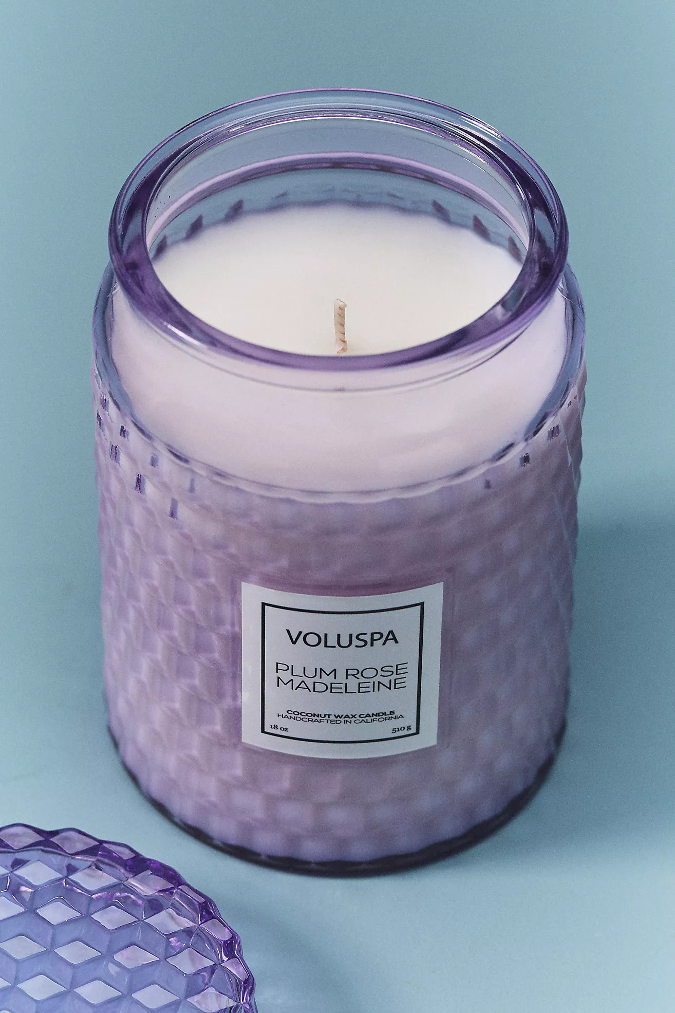 Voluspa Floral Plum Rose Madeleine Glass Candle | Anthropologie (US)