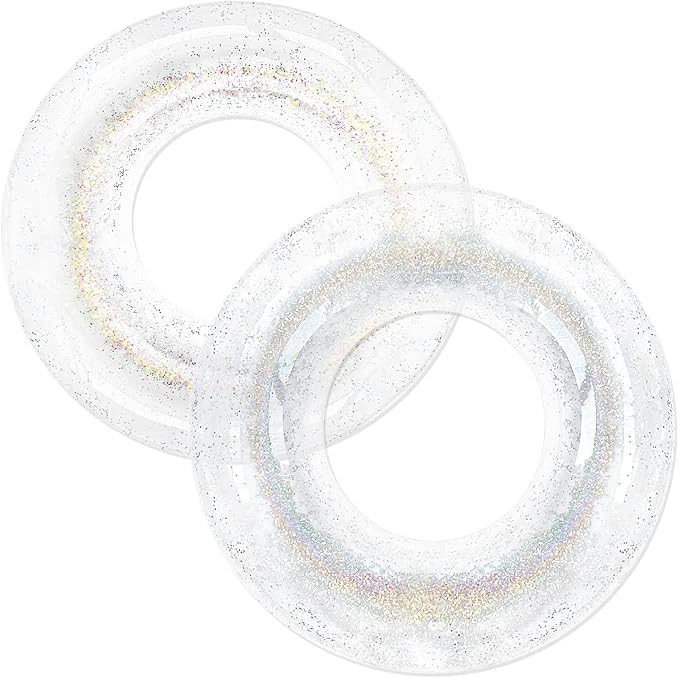 Polita Pool Float, Pool Floats Kids Summer Glitter Pool Tube with Confetti,Tube Pool Toys Beach P... | Amazon (US)