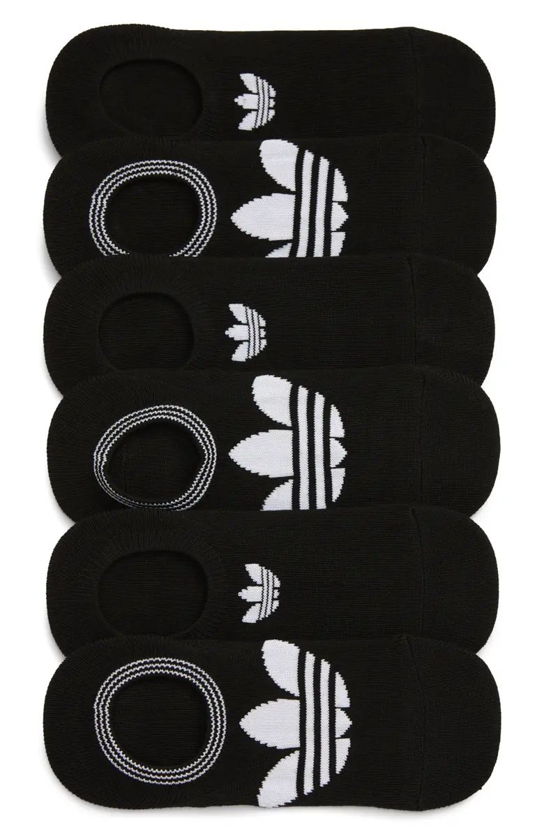 6-Pack Trefoil Logo No-Show Socks | Nordstrom