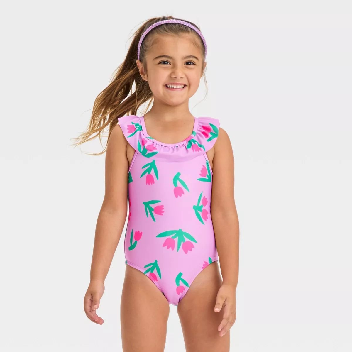 Toddler Girls' Ruffle One Piece Swimsuit - Cat & Jack™ | Target