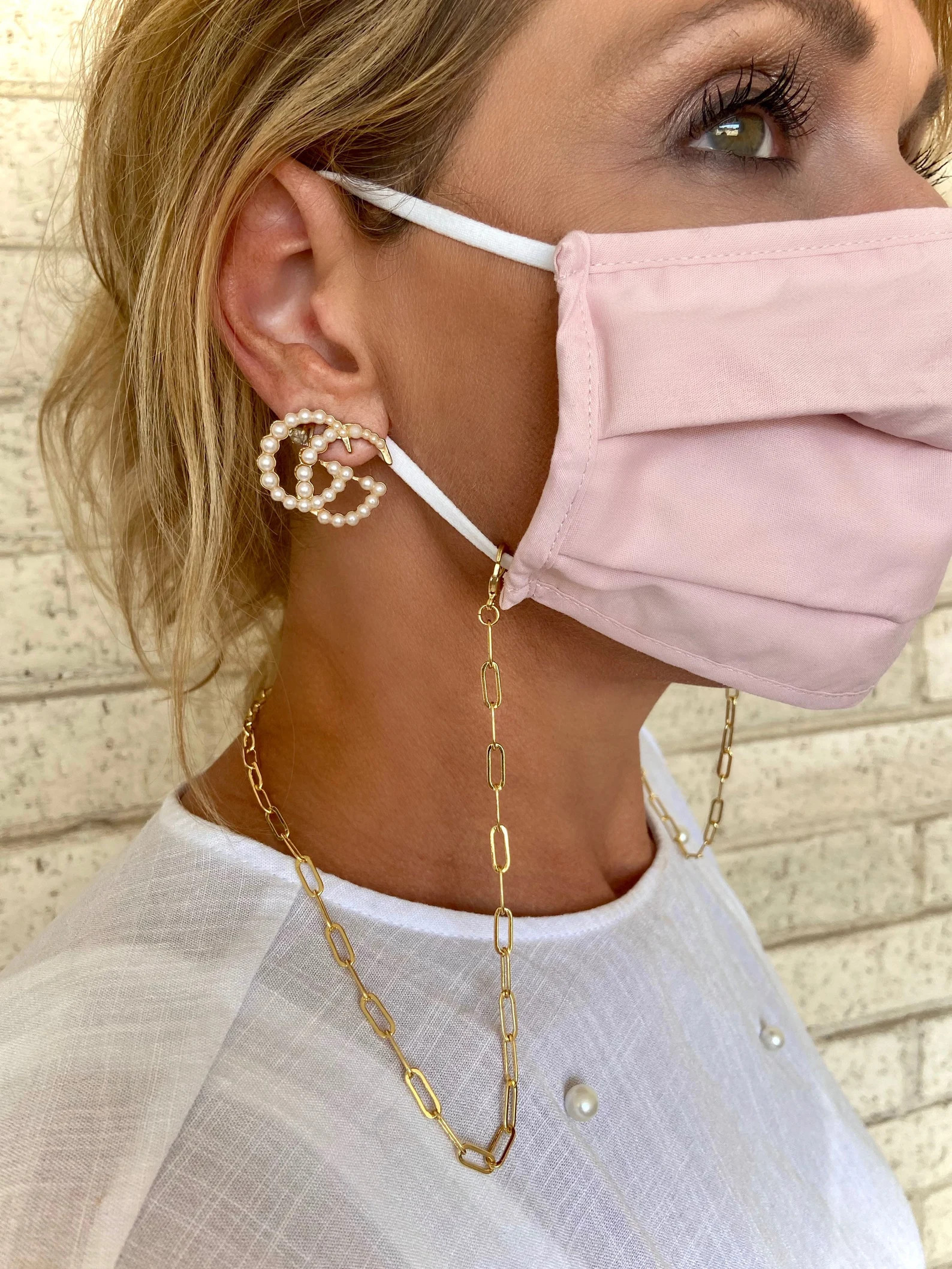 GOLD or SILVER face mask chain  Fast and FREE shipping | Etsy | Etsy (US)