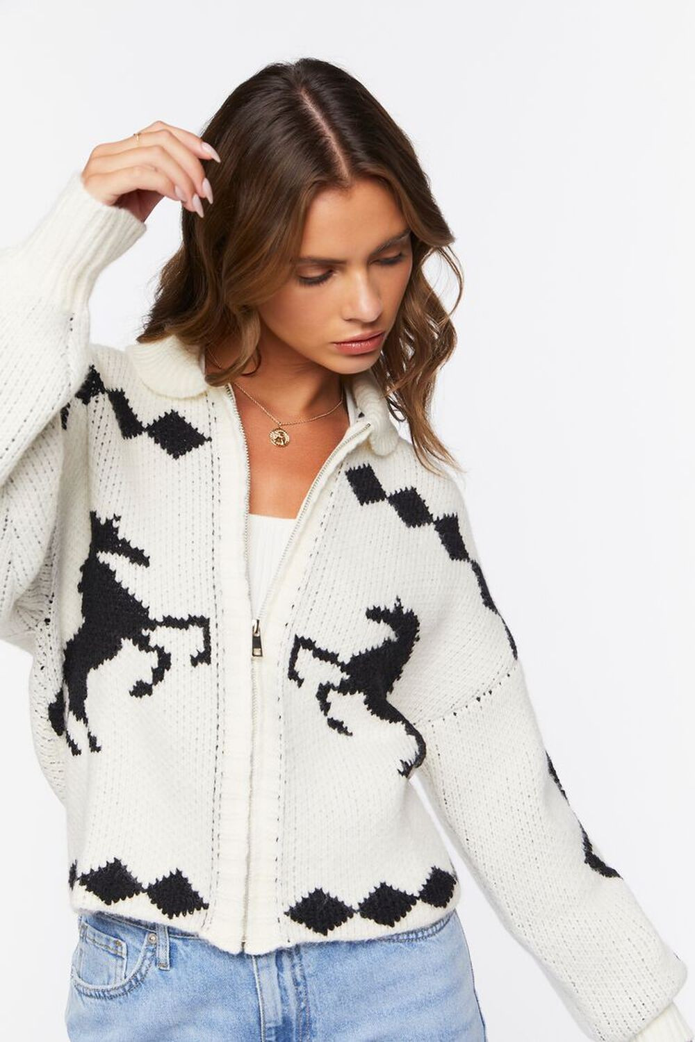 Horse Zip-Up Sweater | Forever 21 | Forever 21 (US)