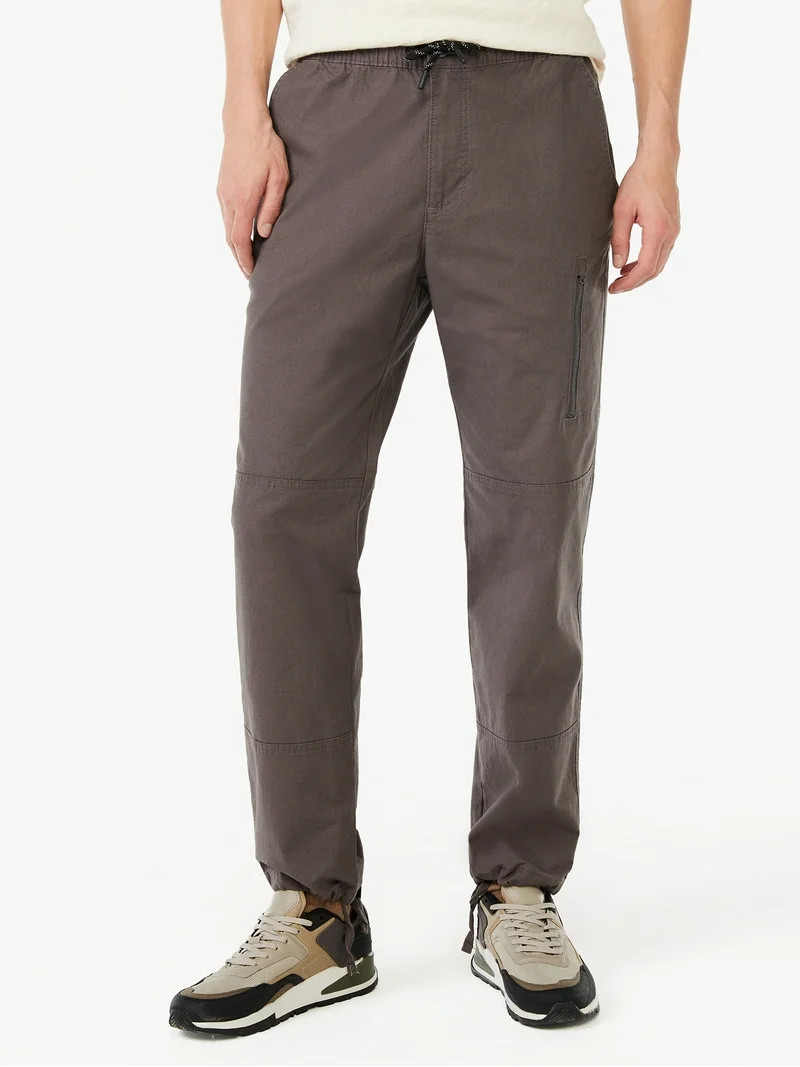 Free Assembly Men's Ripstop Cinch Hem Joggers | Walmart (US)