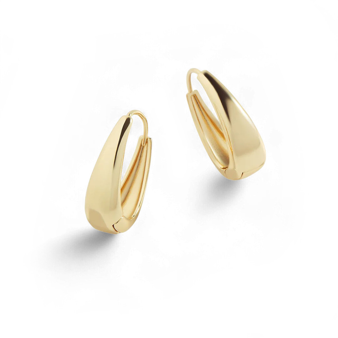 Teardrop Huggie Hoop Earrings | Mint & Lily