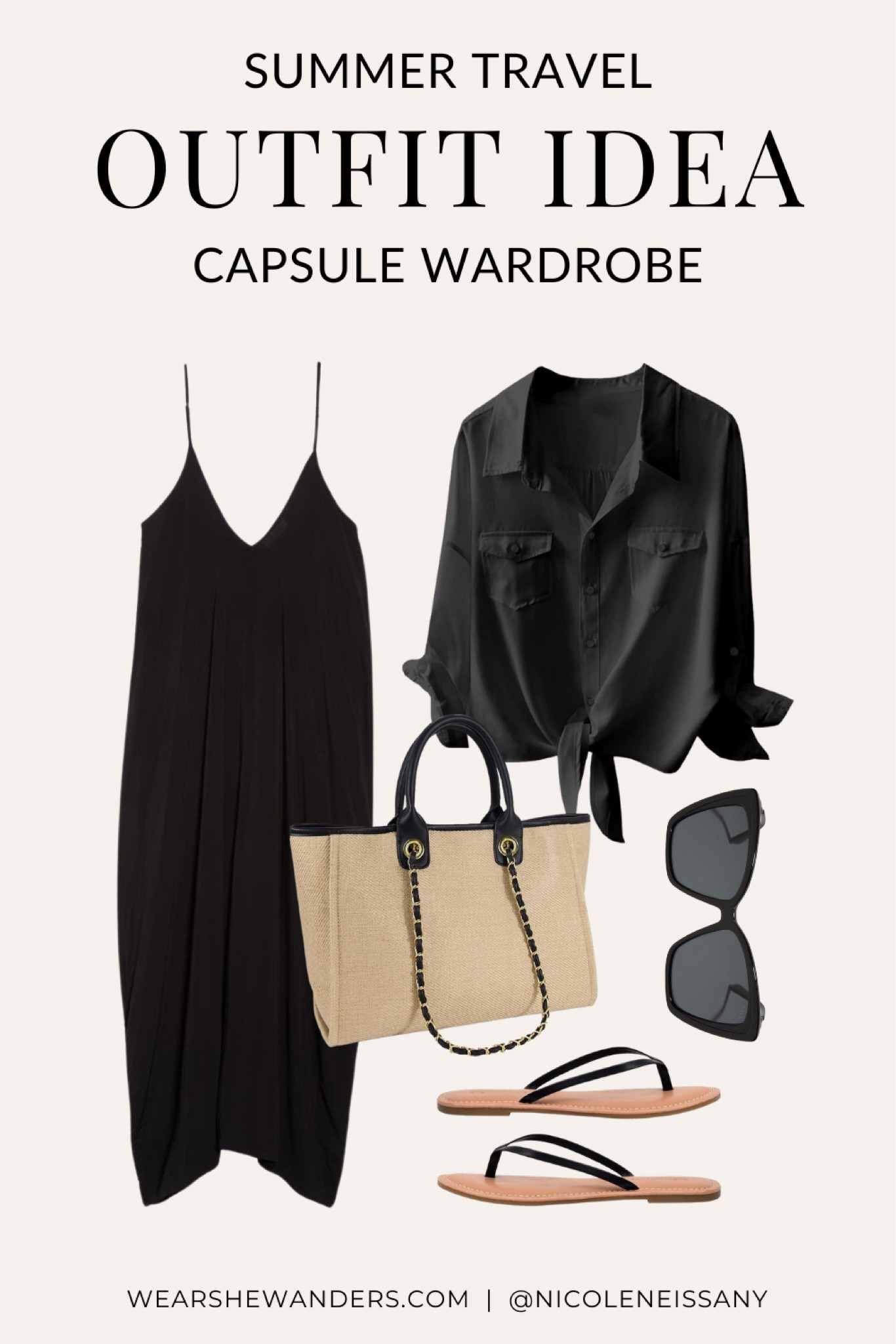 Summer travel capsule wardrobe outfit

// summer travel capsule outfit, vacation outfit, resort wear, travel outfit, summer outfit, beach outfit, pool outfit, resort outfit, casual outfit, blouse, maxi dress, summer dress, coverup dress, cover up dress, swim cover up, swim coverup, swimsuit cover up, swimsuit coverup, cat eye sunglasses, straw hat, straw boater hat, beach hat, flip flops, straw tote bag, straw beach bag, woven tote bag, woven beach bag, Amazon fashion, DIFF eyewear, Revolve, Abercrombie, Wear She Wanders, wearshewanders.com, Nicole Neissany (4.11)

#LTKshoecrush #LTKtravel #LTKstyletip #LTKSeasonal #LTKfindsunder100 #LTKfindsunder50 #LTKitbag #LTKsalealert