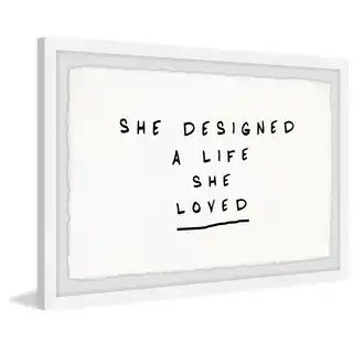 Marmont Hill - Handmade She Designed a Love She Loved Framed Print - 18 x 12 | Bed Bath & Beyond