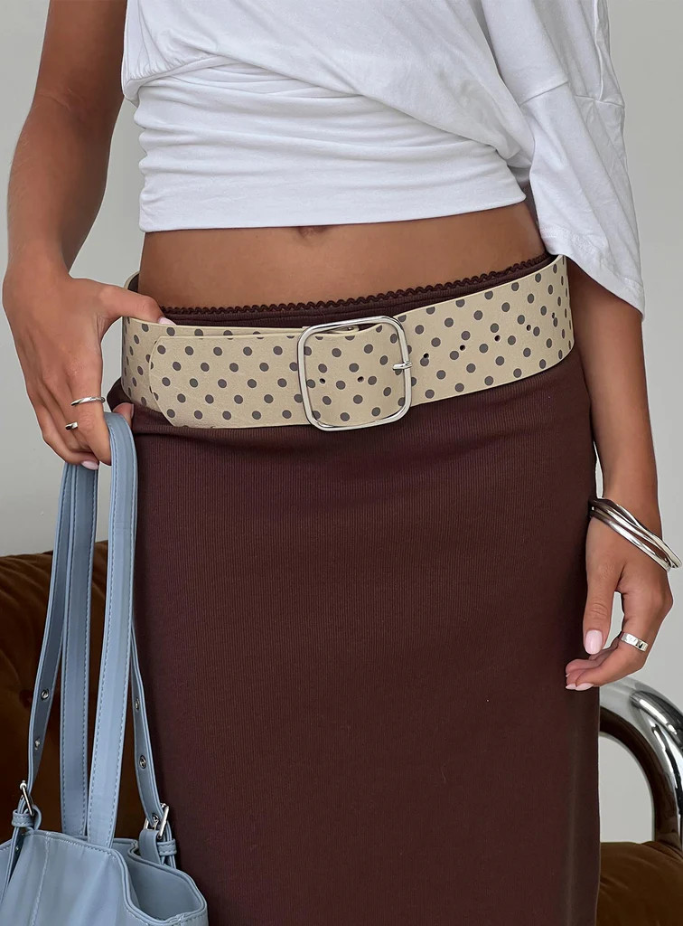 Attley Belt Beige Polka | Princess Polly US