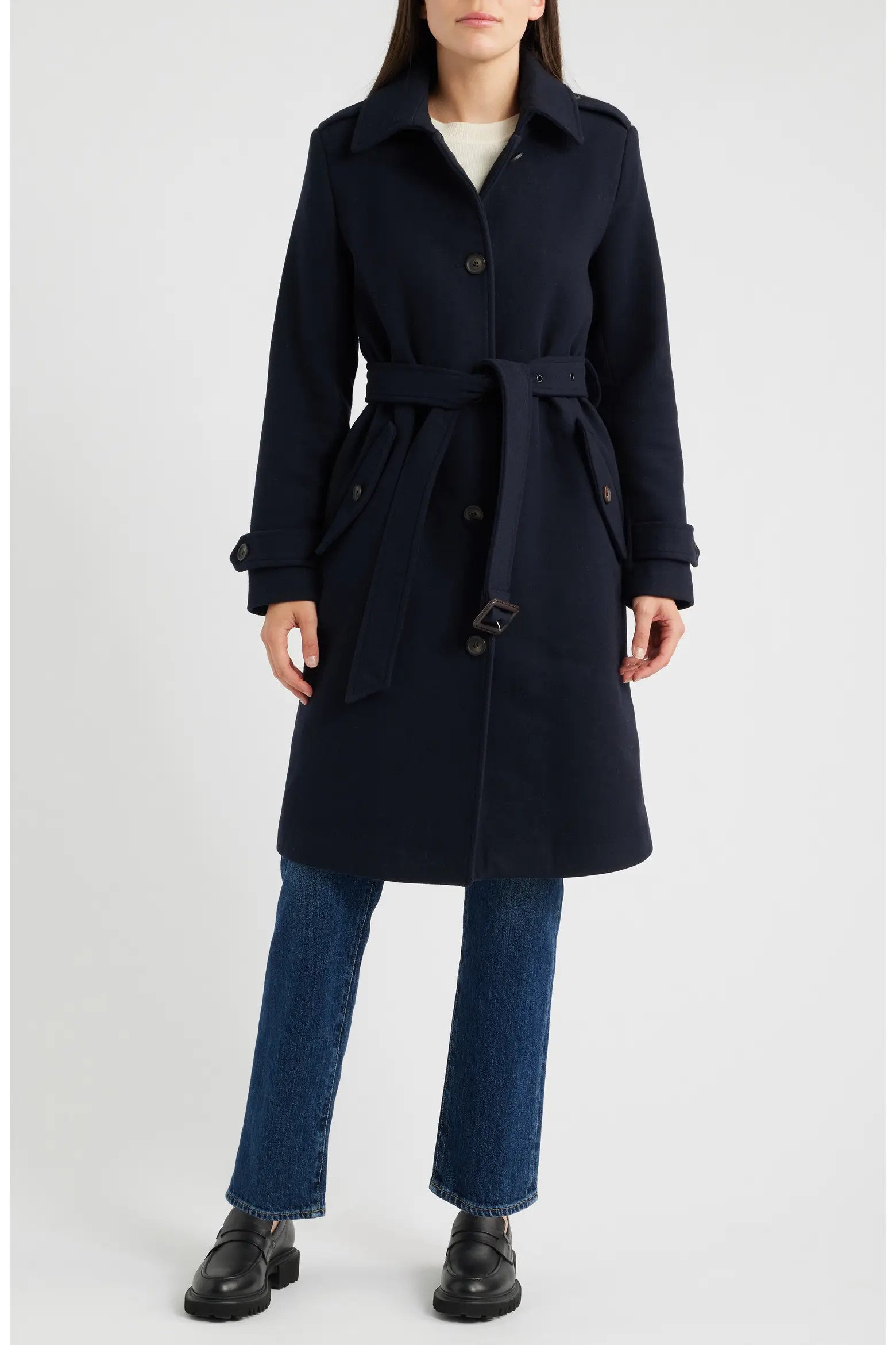Long Belted Coat (Women) | Nordstrom | Nordstrom
