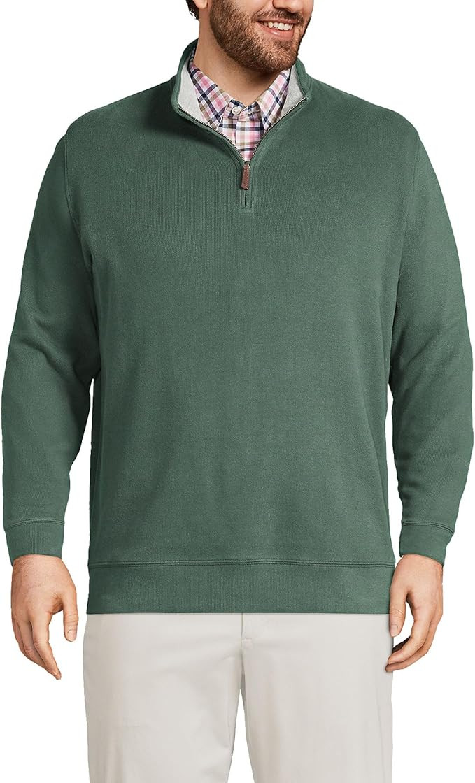 Lands' End Bedford Rib Quarter Zip Sweater | Amazon (US)