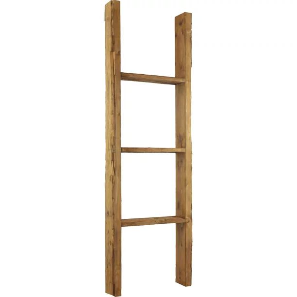 15"W x 48"H x 3 1/2"D Vintage Farmhouse 3 Rung Ladder, Barnwood Decor Collection, Weathered Brown | Walmart (US)