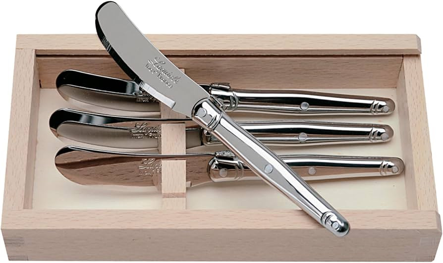 Jean Dubost Laguiole 4-Piece Spreader Set, Stainless Steel Handles - Rust-Resistant Stainless Ste... | Amazon (US)