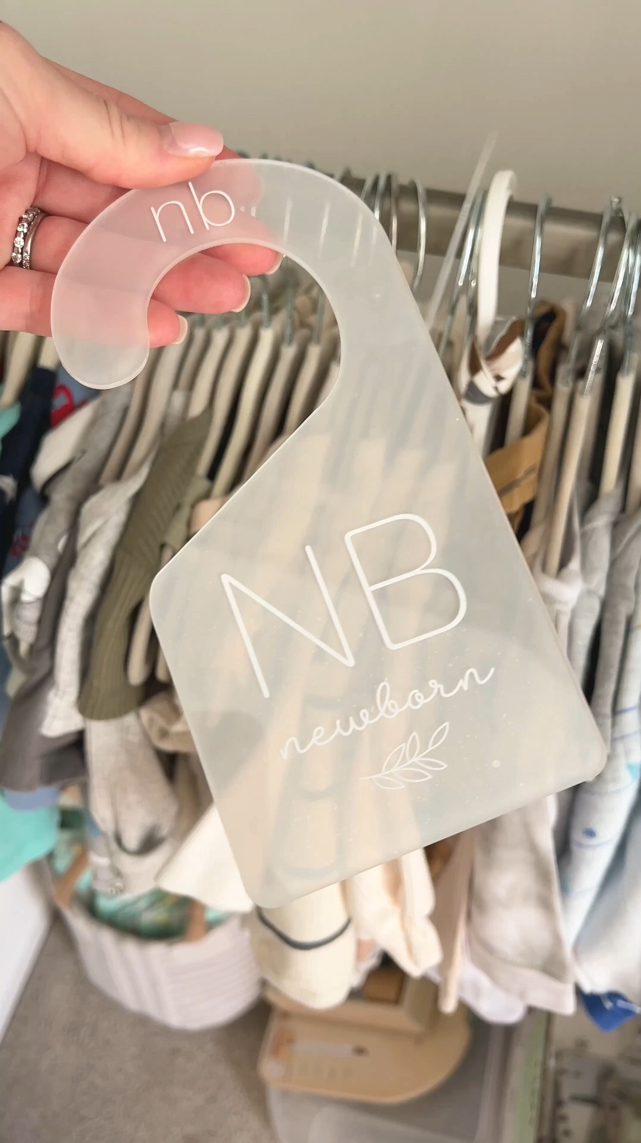 Baby closet organization with size dividers and kid-sized velvet hangers 

#LTKVideo #LTKKids #LTKBaby