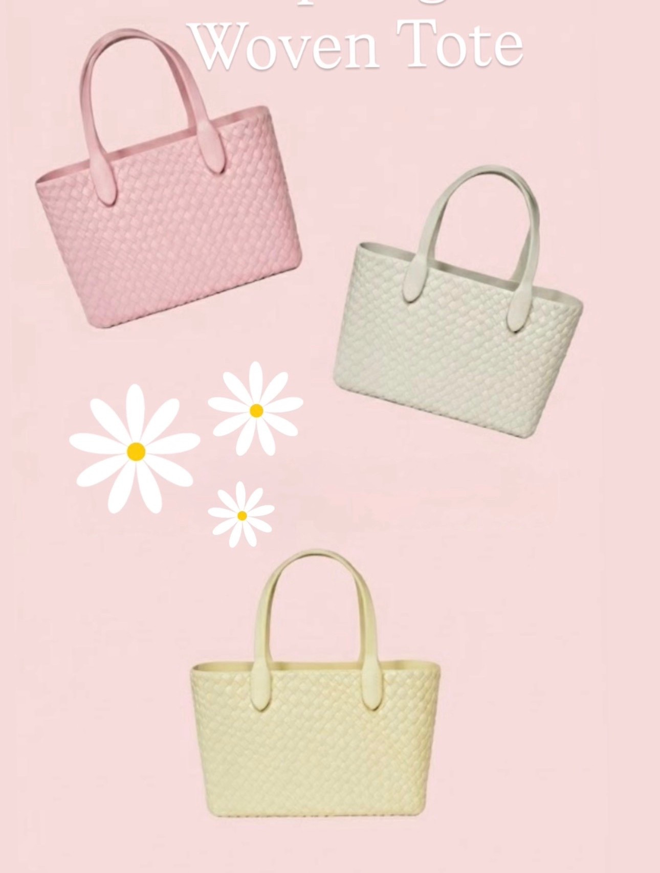 Cutest Spring woven tote 🌸