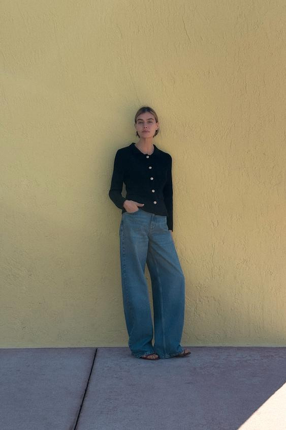 Z1975 MID-RISE WIDE LEG LONG LENGTH JEANS | Zara US