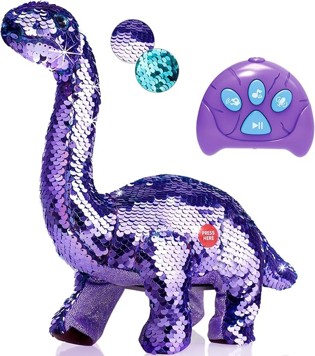 Koonie Dinosaur Toys for Girls, 2 Year Old Girl Toys, Purple Dinosaur Remote Control Reversible S... | Amazon (US)