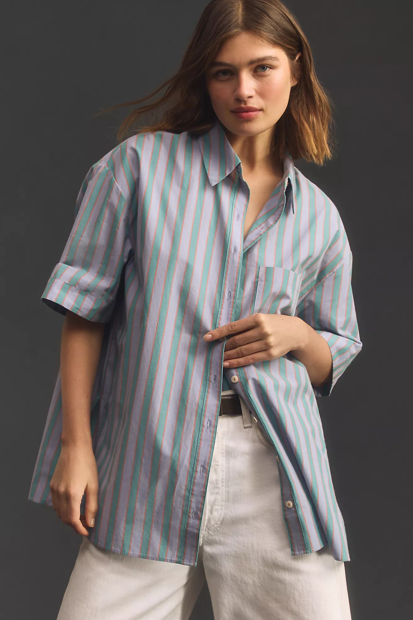 By Anthropologie Short-Sleeve Pajama Top | Anthropologie (US)