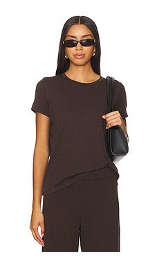 Goldie Short Sleeve Boy Tee in Coffee from Revolve.com | Revolve Clothing (Global)