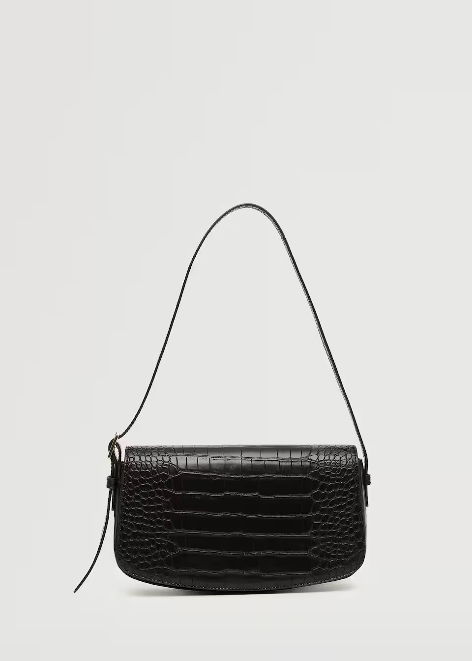 Croc-effect baguette bag | MANGO (US)