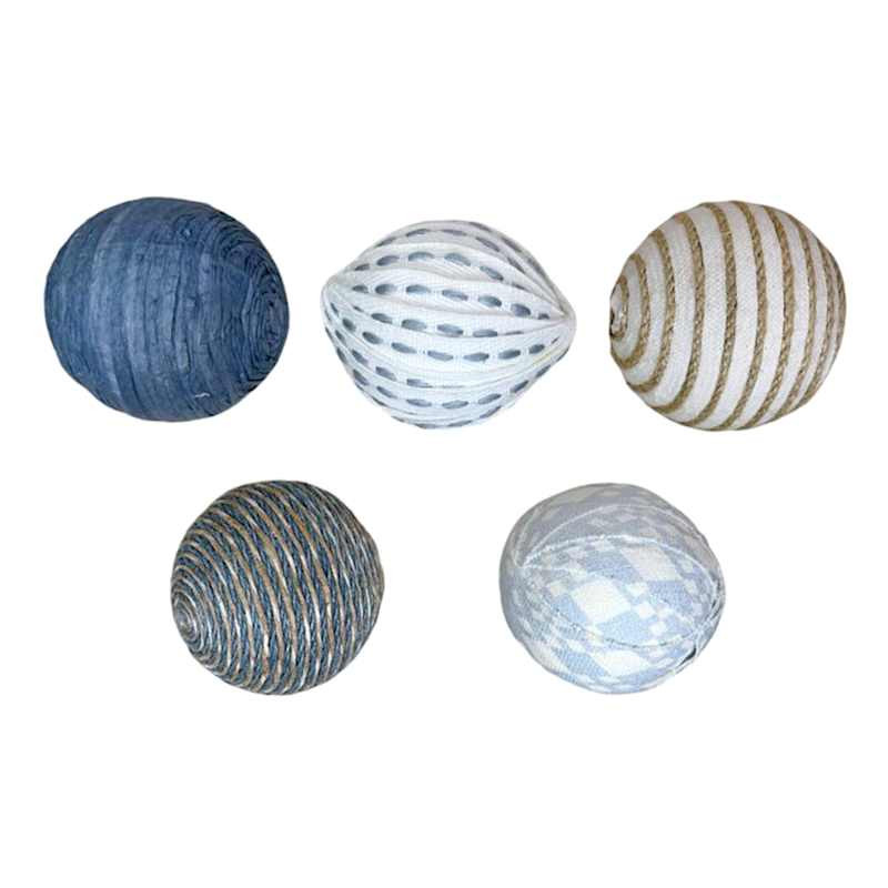 Set of 5 Multi-Fabric Orbs | At Home