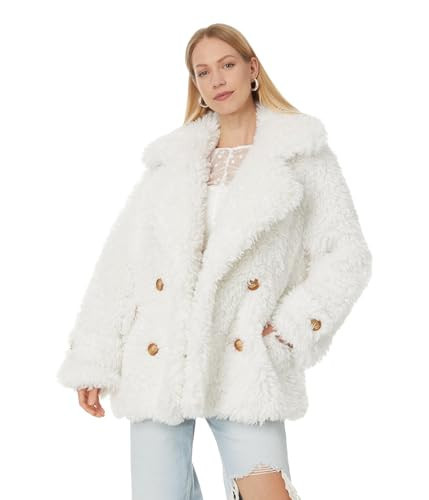 Free People Womens Sophie Peacoat Blanc De Blanc Large | Amazon (US)