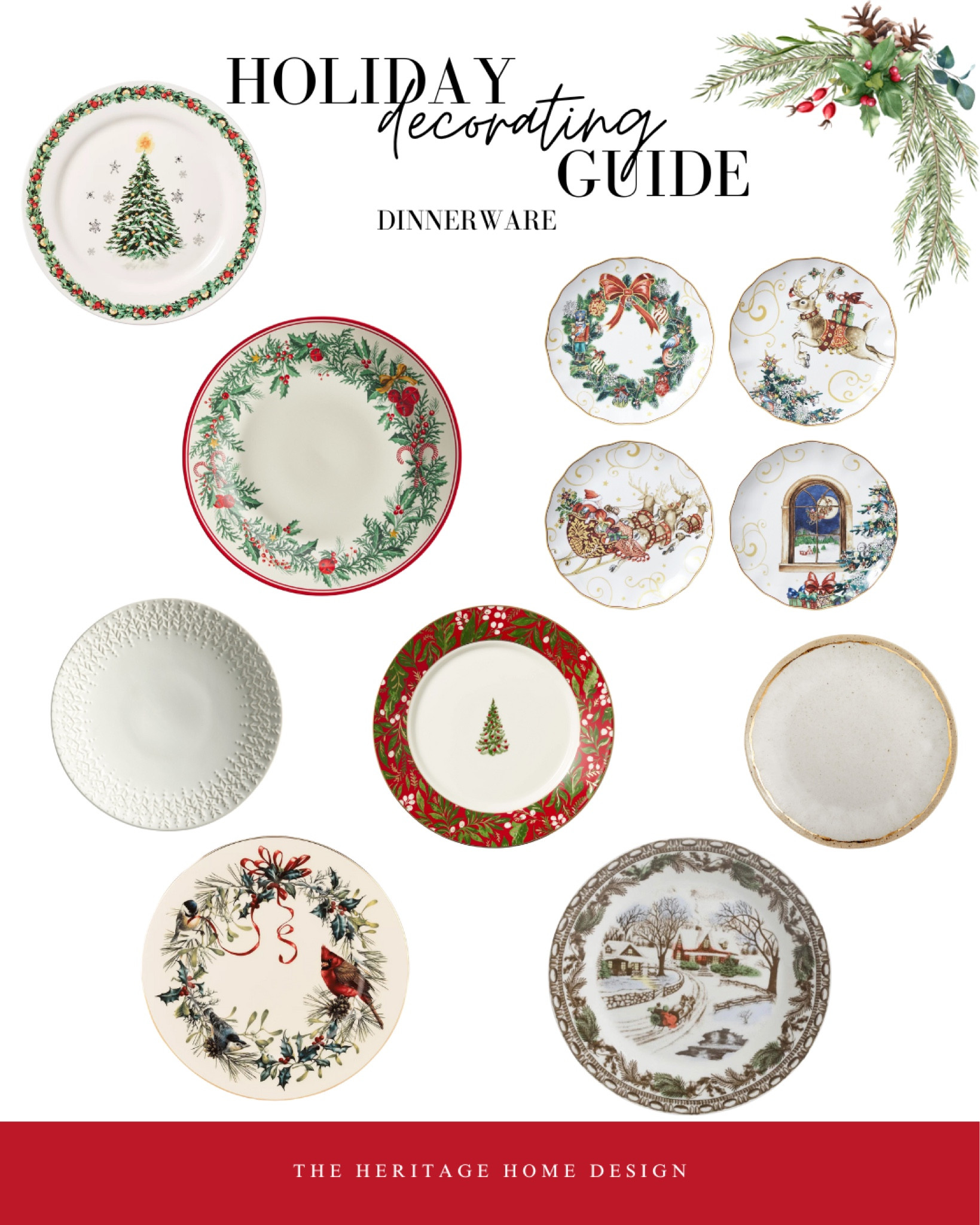 Creating a beautiful tablescape using Christmas dinner plates is a wonderful way to infuse the holiday spirit into your dining experience. Choose dinner plates with classic Christmas motifs such as holly and poinsettias. These will be the focal point of your place settings and set the tone for the rest of the decor  

#LTKHoliday #LTKSeasonal #LTKhome