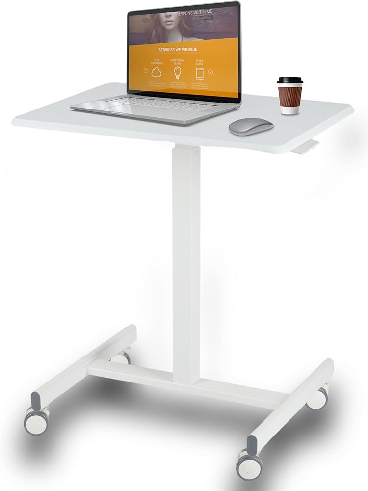 NEWBULIG Mobile Laptop Standing Desk Adjustable Height Desk Stand Up Desk Small Rolling Sit Stand... | Amazon (US)