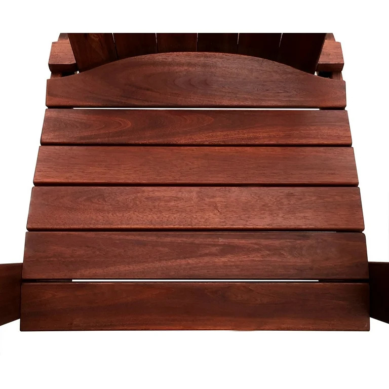 (2 pack) Mainstays Wood Outdoor Adirondack Chair, Dark Brown | Walmart (US)