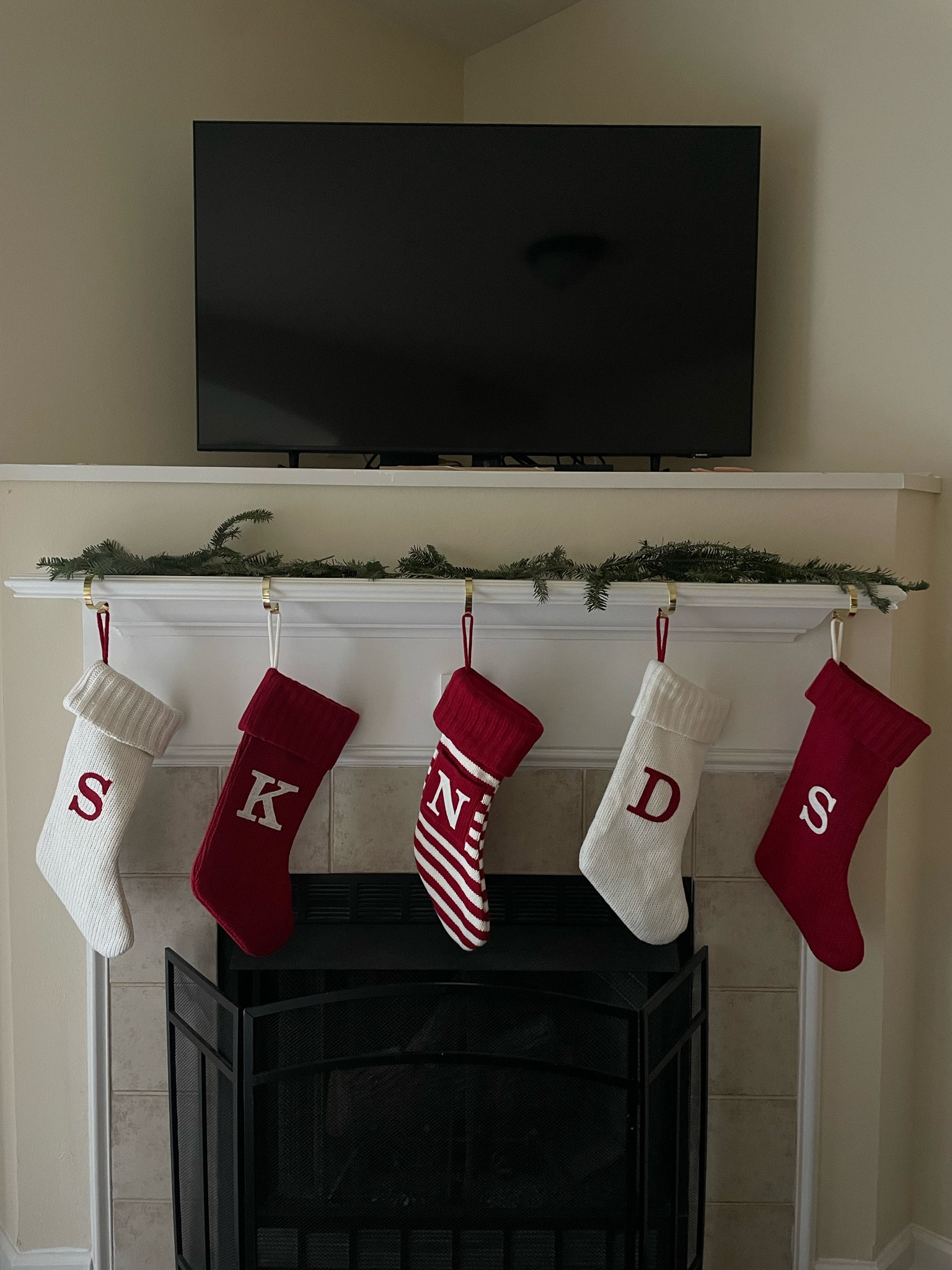 Knit stockings monogram + hooks 

#LTKGiftGuide #LTKHoliday #LTKhome