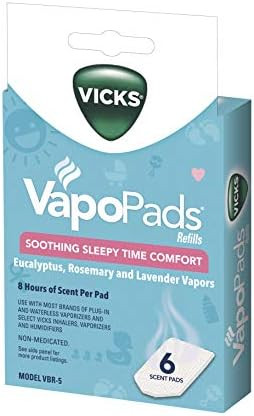 Vicks Sleepytime Waterless Vaporizer Scent Pads Rosemary, Lavender and Eucalyptus Scented Vapor P... | Amazon (US)