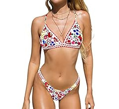 BIKINX High Waisted Bikinii Sets for Women Two Piece Swimsuits Bathing Suits Ruffle Floral Top | Amazon (US)