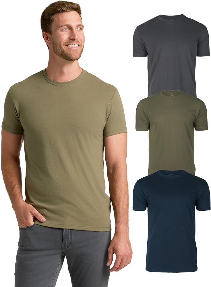 True Classic Mens T-Shirts – Short Sleeve Crew Neck T Shirts for Man, Cotton Blend Plain Novelt... | Amazon (US)