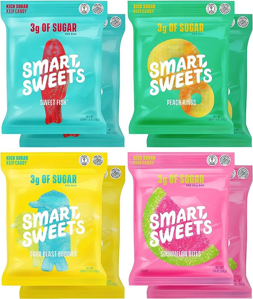 SmartSweets Core 4 Variety Pack, 1.8oz (Pack of 8), Candy With Low Sugar & Calorie, Healthy Snack... | Amazon (US)