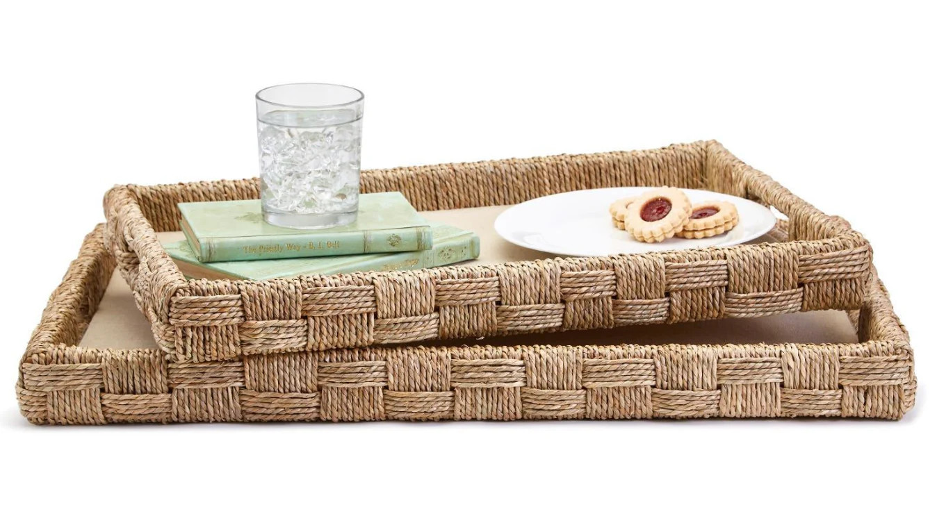Small Sea Grass & Rattan Tray | House of Blum