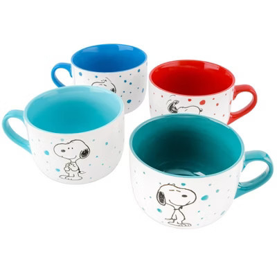 Peanuts Freckled Joy 4-Pack 25oz Soup Bowls w/ Lids | Target