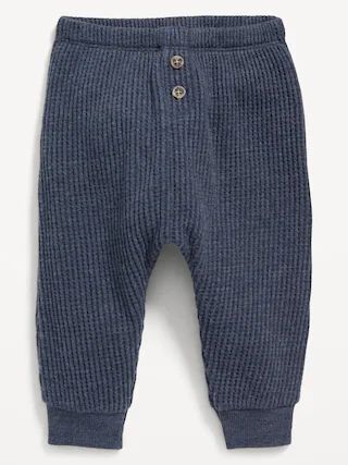 Unisex Thermal-Knit Buttoned Jogger Pants for Baby | Old Navy (US)