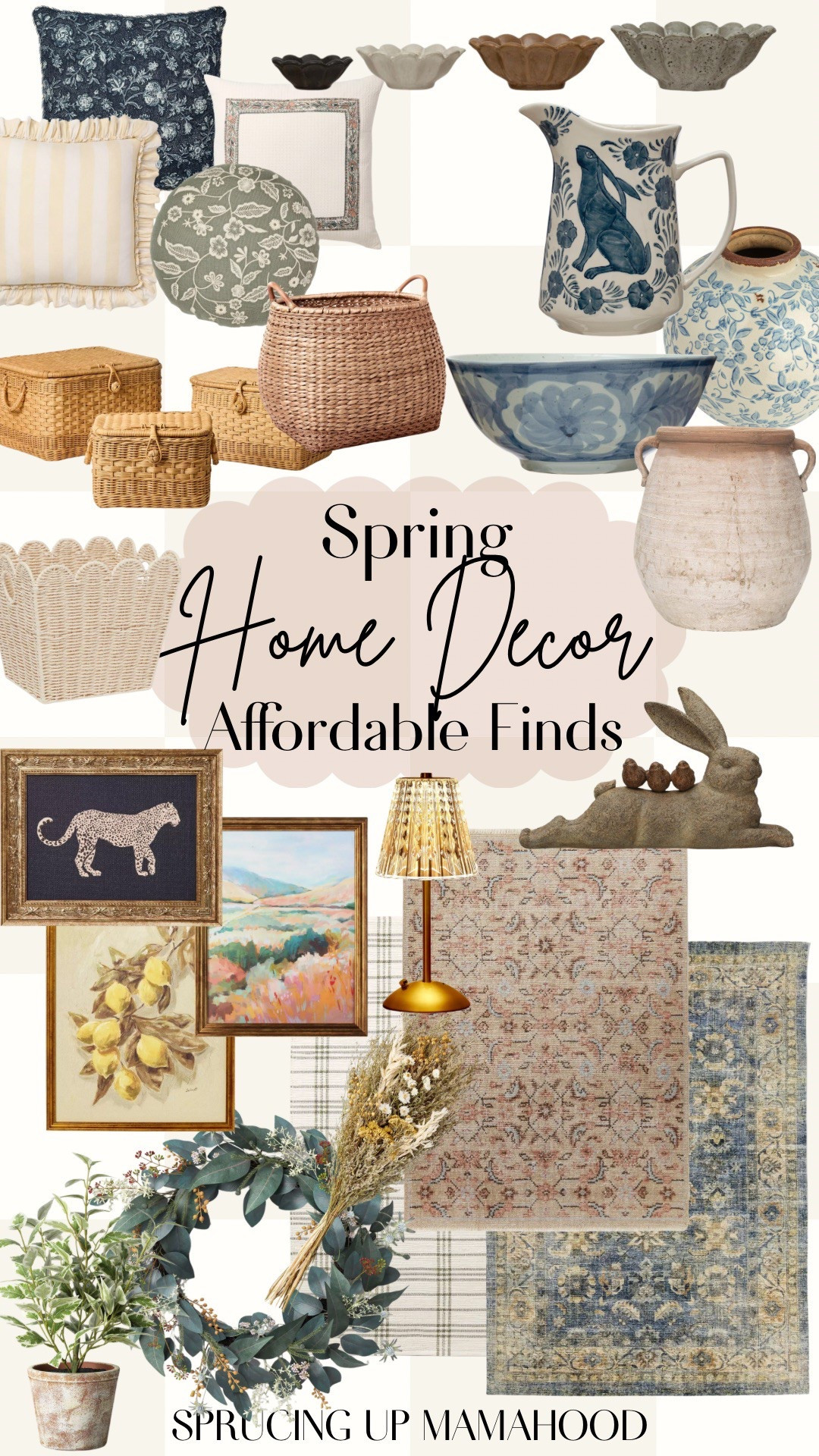 The cutest affordable home decor for spring! Area rugs, throw pillows, vases and table decor, decorative storage baskets, wall art and lighting 

#LTKSeasonal #LTKSpringSale #LTKHome