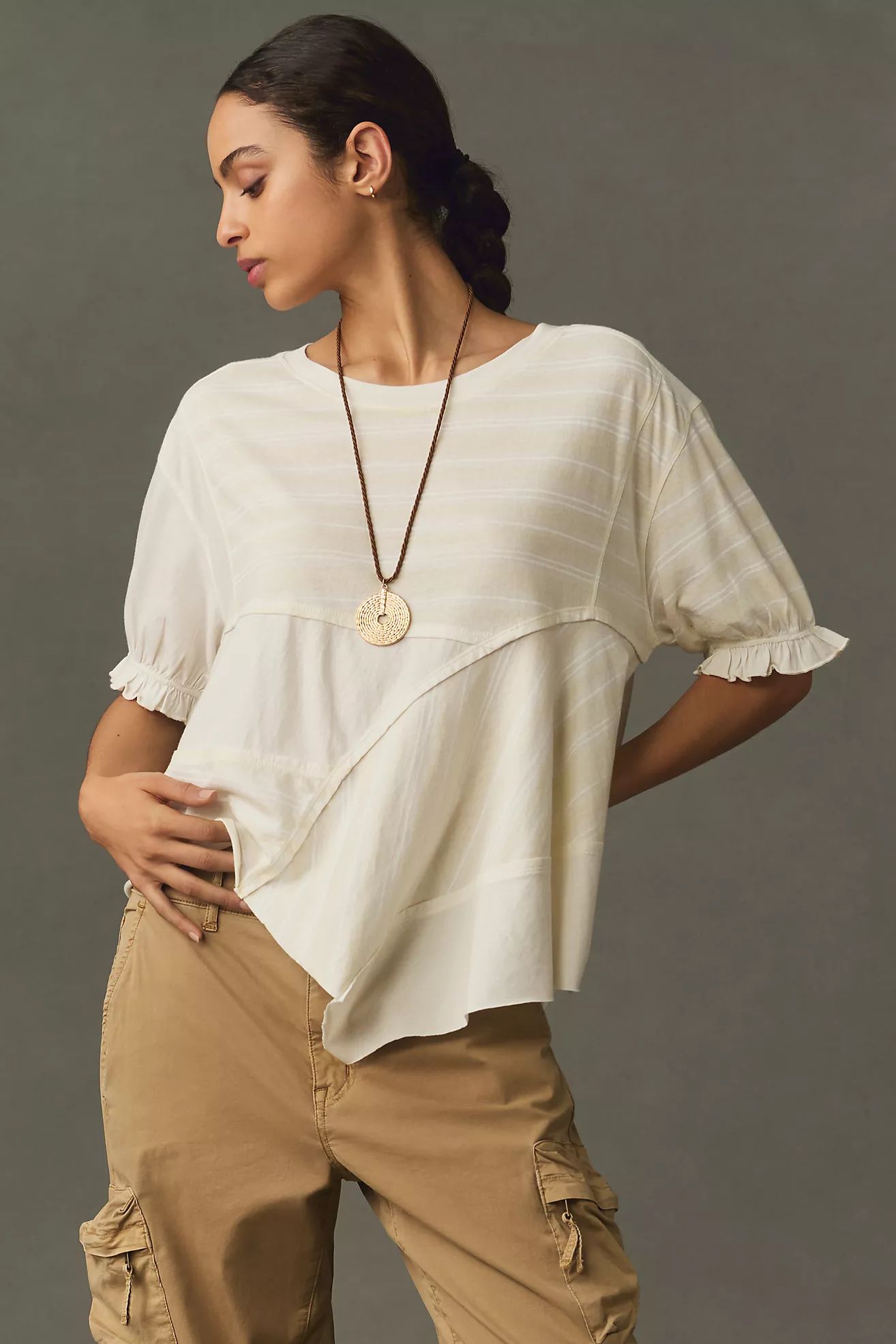 By Anthropologie Seamed Asymmetrical Tee | Anthropologie (US)