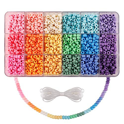 MAKERSLAND 2600+pcs Pony Beads Kit, 18 Color Rainbow Kandi Beads Set, Multicolor Matte Plastic Jewelry Making Kit for DIY Craft Friendship Bracelet Necklace Key Chain | Amazon (US)