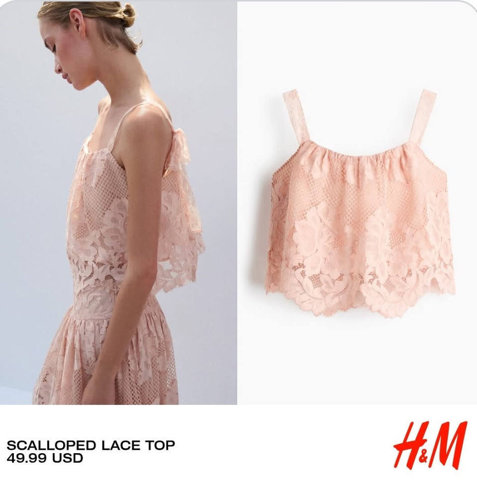 SCALLOPED LACE TOP